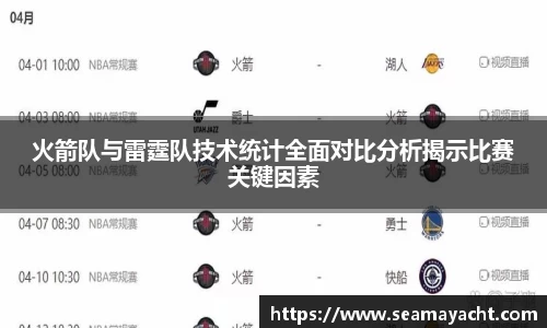 火箭队与雷霆队技术统计全面对比分析揭示比赛关键因素